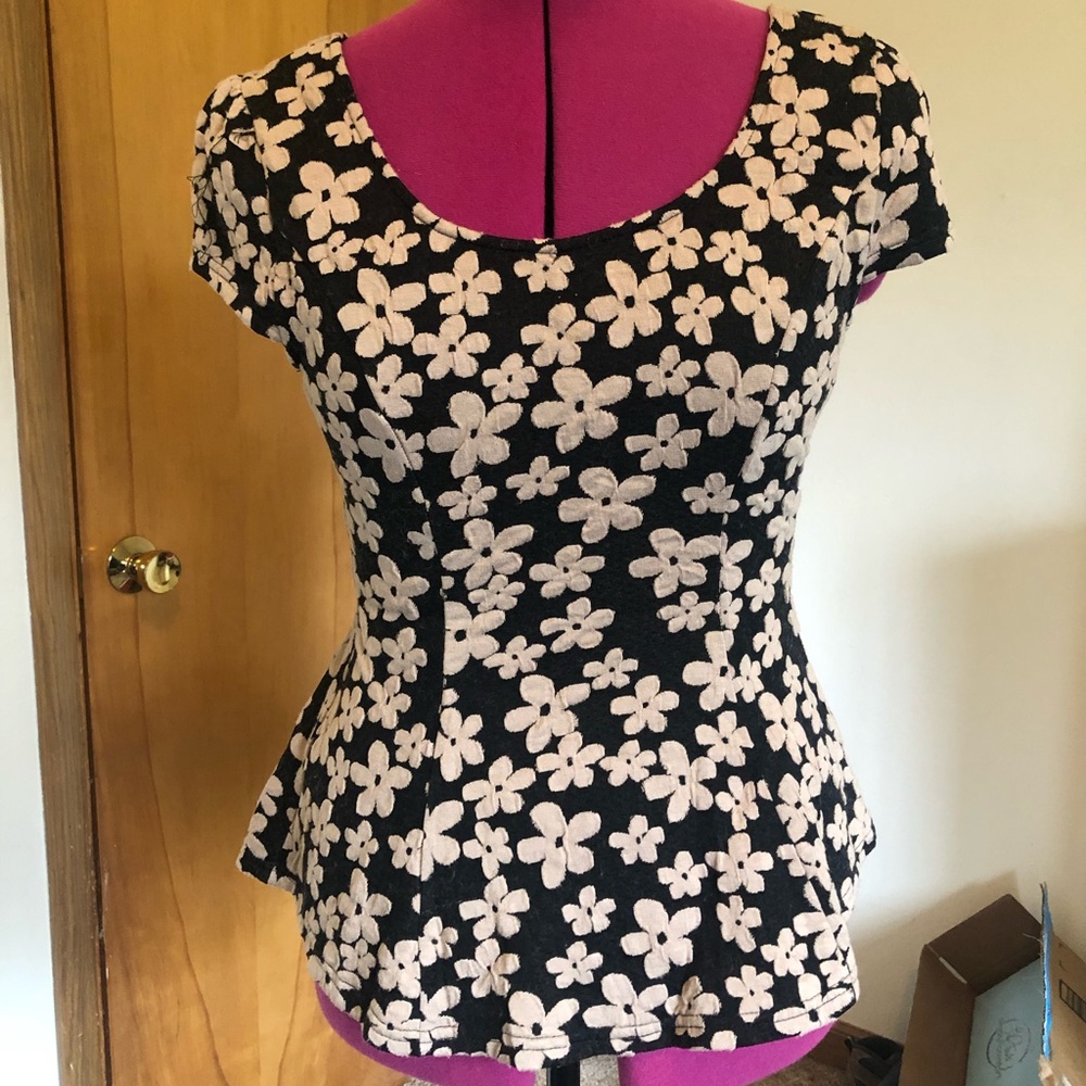 Flower Peplum Tee